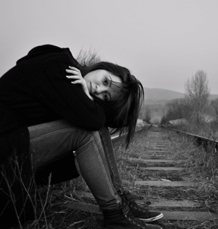 Girl on railway